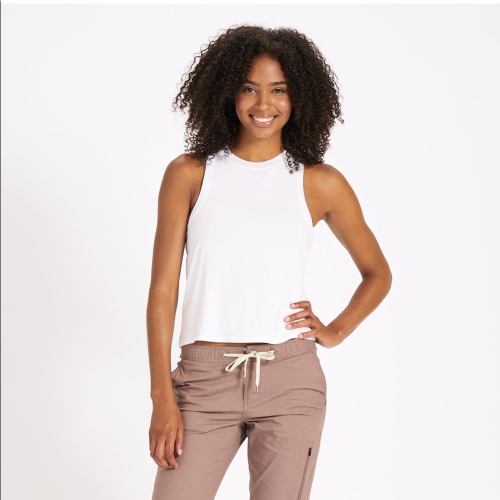 Vuori XS White Workout Tank Top